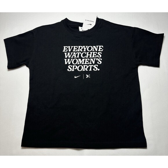 Nike Other - Nike TOGETHXR Kids Youth Shirt Everyone Watches Womens Sports NWT New Black